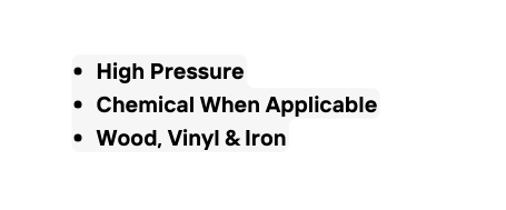 High Pressure Chemical When Applicable Wood Vinyl Iron